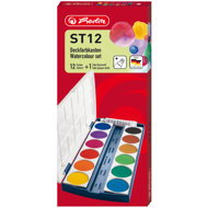 HERLITZ 12 removable colours, palette lid - Watercolours
