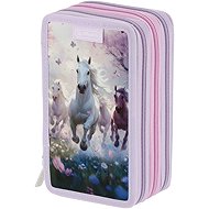 HERLITZ full 3-tier, purple - Pencil Case