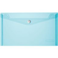 HERLITZ with button A5, transparent blue - Document Folders