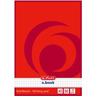 HERLITZ A5, 50 sheets, square, red - Notepad
