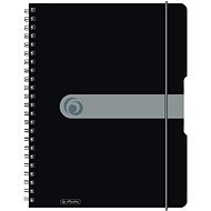 HERLITZ A4, 80 sheets, square, spiral, black - Notepad