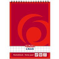 HERLITZ A7, 50 sheets, square, red - Notepad