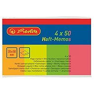 HERLITZ 20 x 50 mm, 4x 50 leaves, neon mix - Self-Adhesive Labels