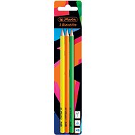 Herlitz Neon Art HB, Triangular - Pack of 3 - Pencil