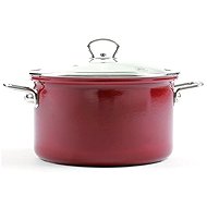 Belis Enamel pot with glass lid Eco-Ceramic 16 cm, 2 l - Pot