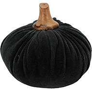 Home Styling Collection Sametová dýně, černá, 10 × 11 cm - Dekorace