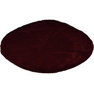 Home Styling Collection Round carpet, faux fur, diameter 80 cm, burgundy - Carpet