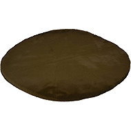 Home Styling Collection Round rug, faux fur, diameter 80 cm, green - Carpet