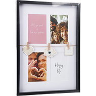 Home Styling Collection Photo frame with decoration, 31 × 27 × 43,5 cm, black frame - Photo Frame