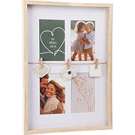 Home Styling Collection Photo frame with decoration, 31 × 27 × 43,5 cm, brown frame - Photo Frame