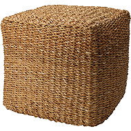 Home Styling Collection Seagrass pouf, 40 × 40 × 38 cm - Ottoman