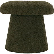 Home Styling Collection Round upholstered pouf TEDDY in the shape of a mushroom boucle, 43 × 38 cm,  - Ottoman