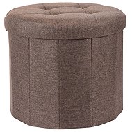 Home Styling Collection Pouf with quilted saddle OTTOMAN, 45 × 39 cm, brown - Ottoman