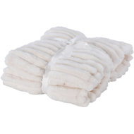 Home Styling Collection Boho fringed blanket, 100% polyester, 130 × 160 cm, white - Blanket