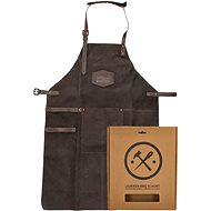 H&S Leather barbecue apron dark brown - Apron