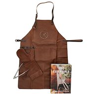 H&S Leather apron in gift box with glove and pliers brown - Apron