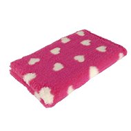 HS VetBedding Premium růžová – bílá srdíčka - Cat & Dog Bed Blanket