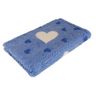 HS VetBedding Premium blue - blue small and white large heart 100 × 80 cm - Dog Mat