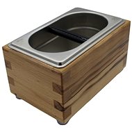 HEAVY TAMPER Tamping box small beech - Grounds Container