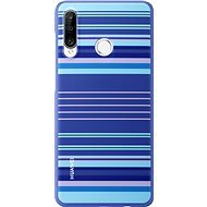 Huawei Original Colorful TPU Cover Blue Lines für P30 Lite - Handyhülle