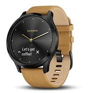 Garmin vívomove HR Premium Onyx Black Tan Suede - Smart hodinky