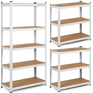 Humberg Metal storage shelf 180 × 90 × 30 cm white - Shelving Unit