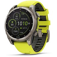 Garmin Fenix 8 47mm Sapphire Solar Titanium neonsarga - Smart Watch