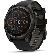 Garmin Fenix 8 47mm Sapphire Solar Titanium Black/Pebble Grey Band - Smart Watch
