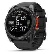 Garmin Fenix 8 51mm AMOLED, sötétszürke, fekete szilikon szíjjal - Smart Watch