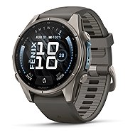 Garmin Fenix 9 43mm AMOLED Bare Titanium Pebble Gray - Smart Watch