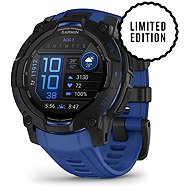 Garmin Instinct 3 45mm AMOLED Black/Bolt Blue band - Smart Watch