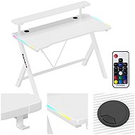 Huzaro Hero 1.9 RGB, white - Gaming Desk