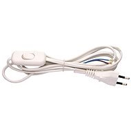 EMOS Flexo Cord PVC 2 × 0,75mm2 with Switch, 2m, White - Power Cable