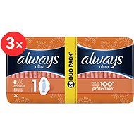 ALWAYS Ultra Normal Plus 3×20 pcs - Sanitary Pads