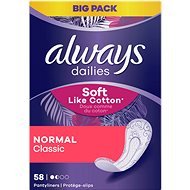 ALWAYS Dailies Soft Like Cotton Normal Intímky 58 ks - Slipové vložky