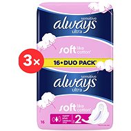 ALWAYS Sensitive Ultra Super Plus 3×16 pcs - Sanitary Pads