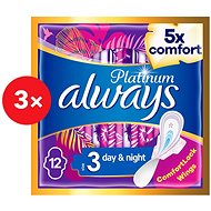 ALWAYS Platinum Day & Night 3 × 12 pcs - Sanitary Pads
