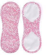 Bamboolik Fabric Menstrual Pad Bi-cotton - Satin (Velcro) 1 pcs Pink and White - Sanitary Pads