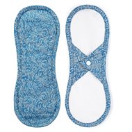 Bamboolik Fabric Menstrual Pad Bio-cotton - Satin (Snaps) 1 pcs Grey and Blue - Sanitary Pads