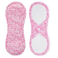 Bamboolik Fabric Menstrual Pad Bi-cotton - Satin (Snaps) 1 pcs Pink and White - Sanitary Pads