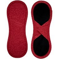 Bamboolik Fabric Menstrual Pad Bi-cotton - Satin (Velcro) 1 pcs Wine - Sanitary Pads