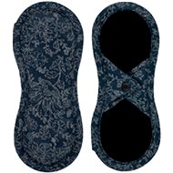 Bamboolik Fabric Sanitary Napkin Bi-cotton - Satin (Snaps) 1 pcs Dark Blue - Sanitary Pads