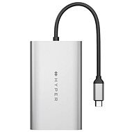 HyperDrive USB-C To Dual HDMI Adapter+PD over USB (M1) - Dual HDMI to USB-C Adapter, Silver - Port Replicator