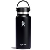 Hydro Flask Stainless Steel Thermos Bottle Wide Mouth Flex Cap 946 ml Black - Thermos