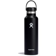 Hydro Flask Stainless Steel Thermos Bottle Standard Mouth Flex Cap 621 ml Black - Thermos