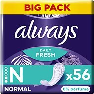ALWAYS Daily Fresh Normal 0 % parfemace 56 ks - Menštruačné vložky