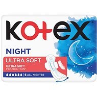 KOTEX Ultra Soft Night 6 ks - Menštruačné vložky