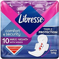 LIBRESSE Maxi Night+ Comfort & Security 10 pcs - Sanitary Pads