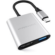 HyperDrive 3in1 USB-C Hub 4K HDMI - Silver - Port Replicator
