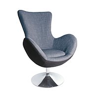 Swivel armchair TABY grey - Armchair